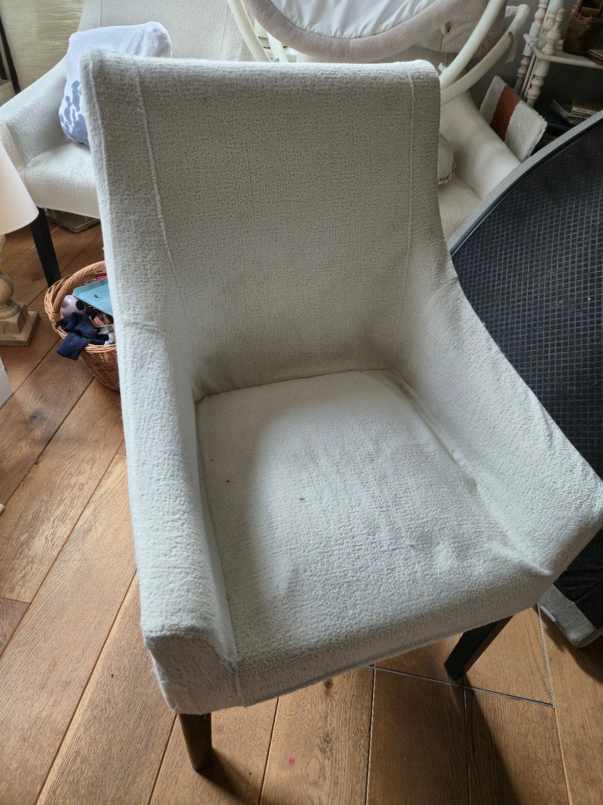 Ikea Henriksdal Stoelen met Bemz Hoezen x4, Huis en Inrichting, Stoelen, Ophalen, Modern, Comfortabel, Gebruikt, Wit