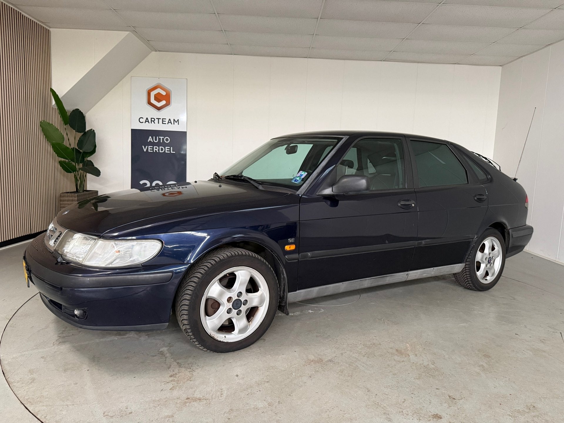 Saab 9-3 2.0 Turbo SE Airco, Ledere bekleding, LMV, Auto's, Saab, Gebruikt, 4 cilinders, Blauw, Bedrijf