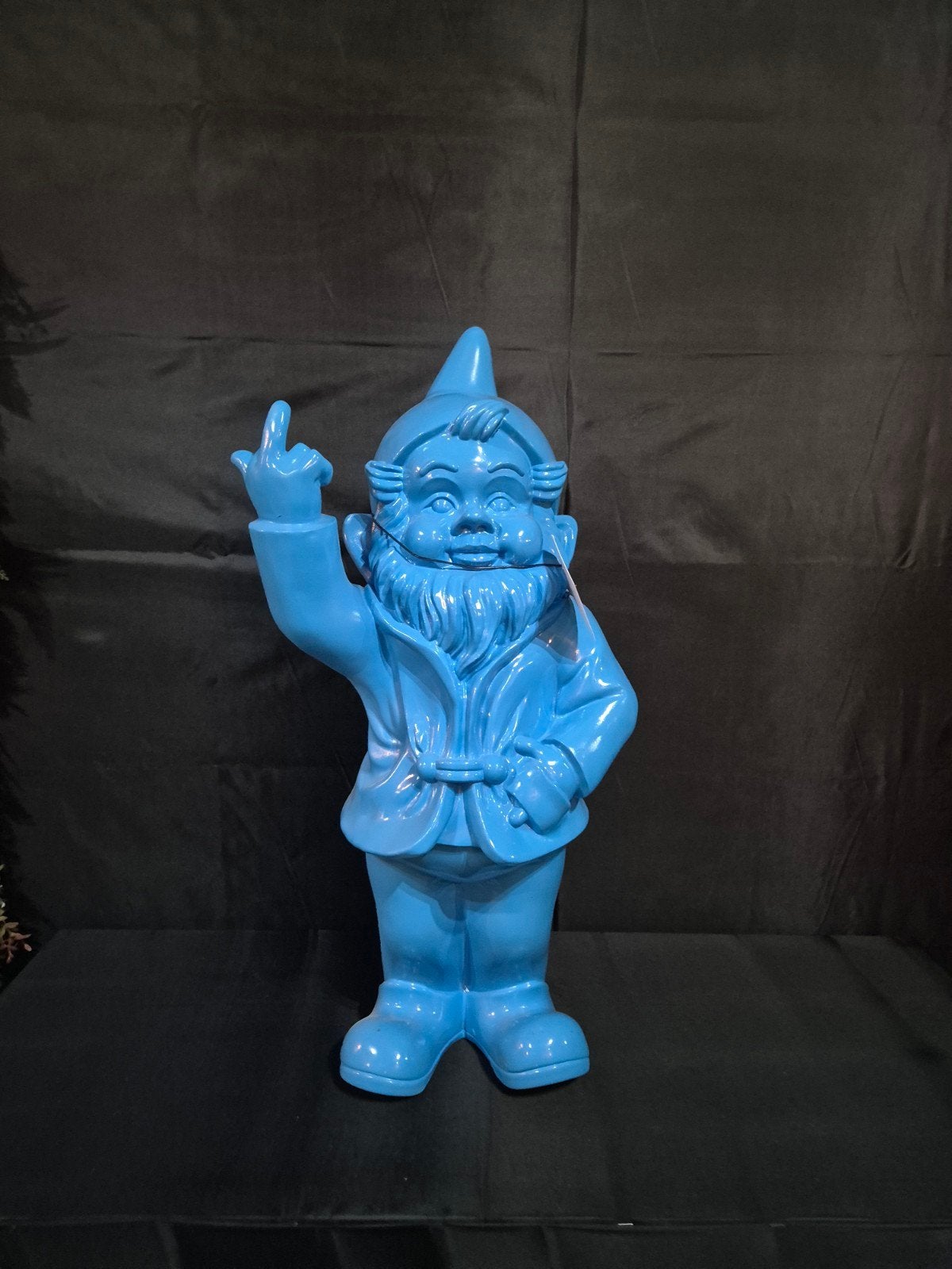 Kabouter 'Fuck You' - 68cm Polyester, Huis en Inrichting, Ophalen, Blauw, Onbekend, Nieuw