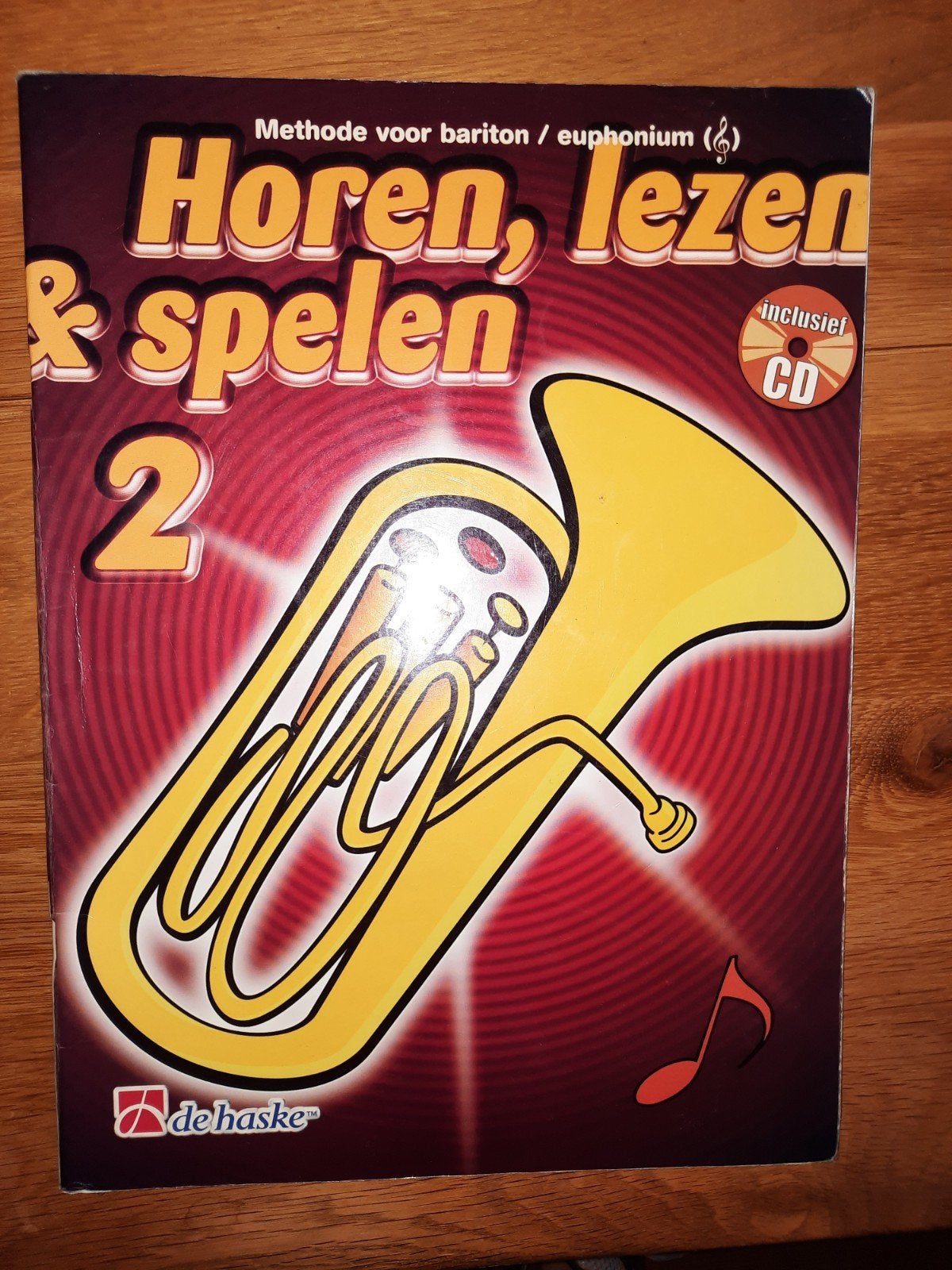 lesboek-horen lezen spelen 2 bariton/euphonium vioolsl. +cd, Muziek en Instrumenten, Bladmuziek, Gebruikt, Overige genres, Les of Cursus