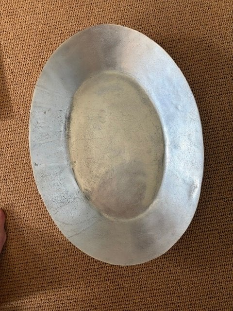 2 mooie vintage zilver kleurige  schalen, Ophalen, Zo goed als nieuw, Rond, Metaal