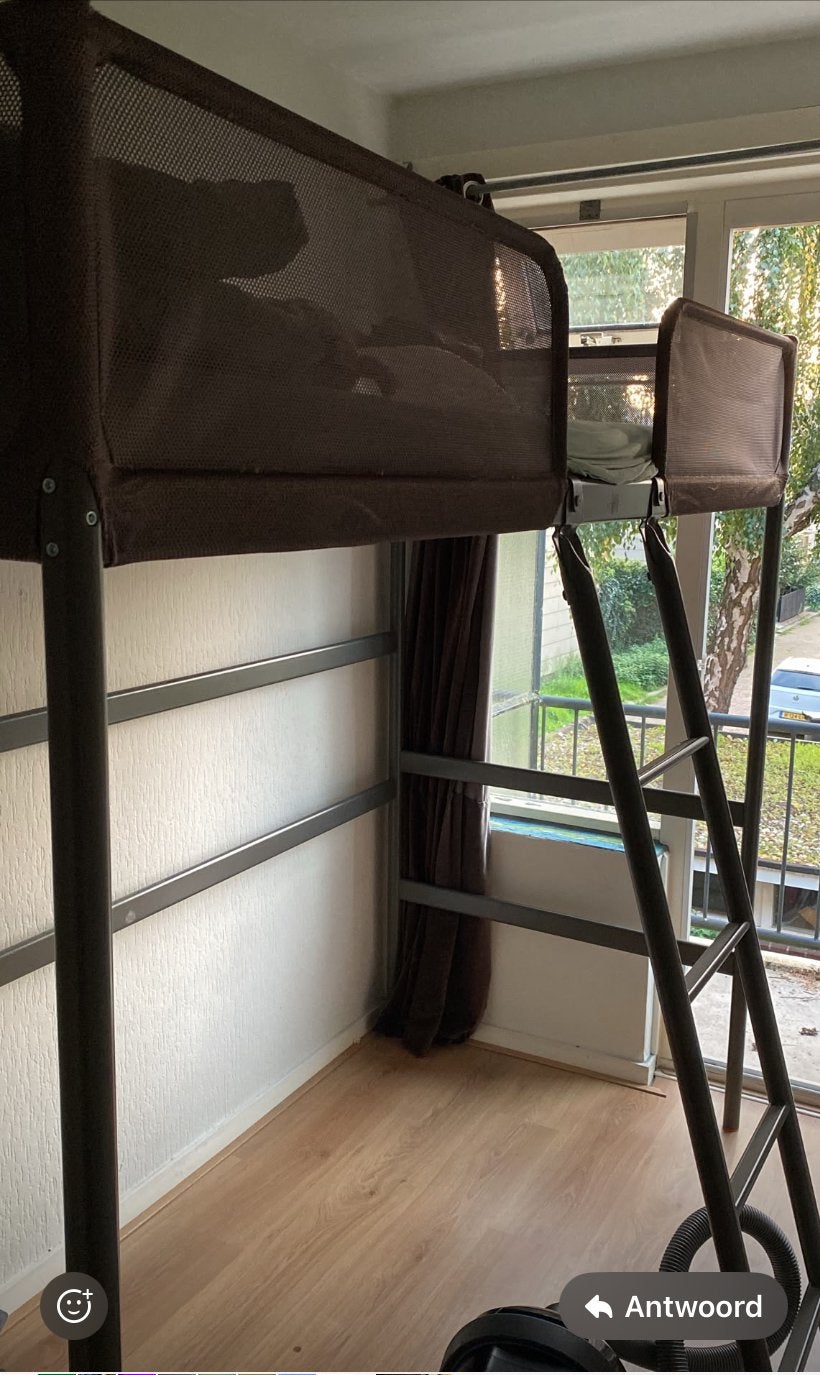 IKEA TUFFING hoogslaper 90x200 incl. matras, Ophalen, Eenpersoons, Zo goed als nieuw, 90 cm
