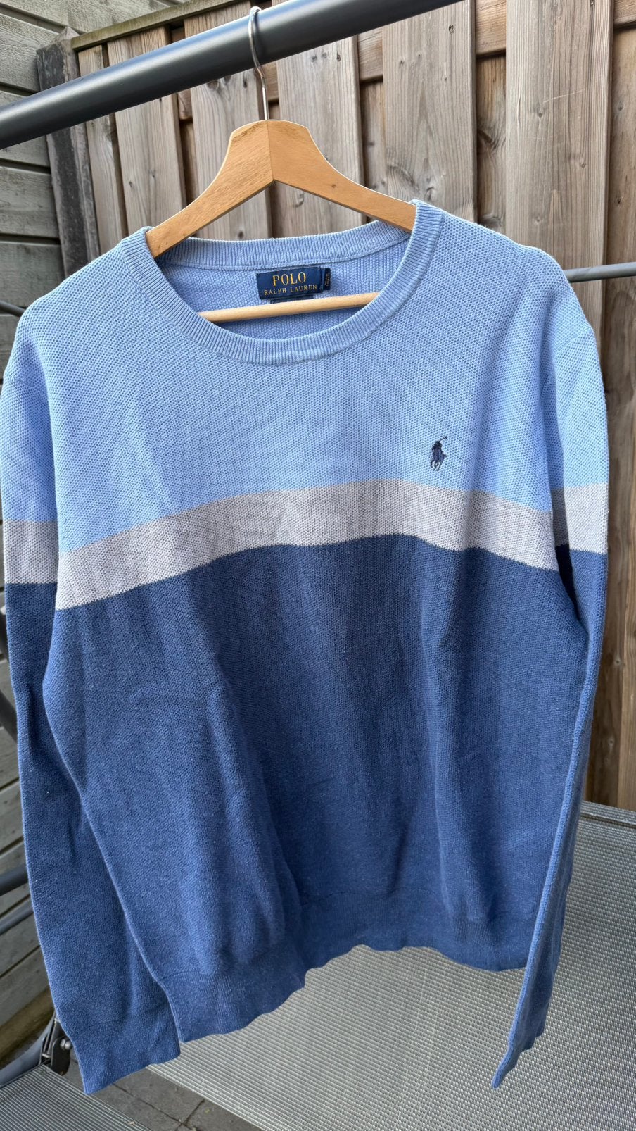 Ralph lauren trui maat L, Verzenden, Gedragen, Blauw