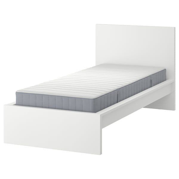 Malm bed, Huis en Inrichting, Slaapkamer | Bedden, Ophalen, Gebruikt, Eenpersoons, Wit