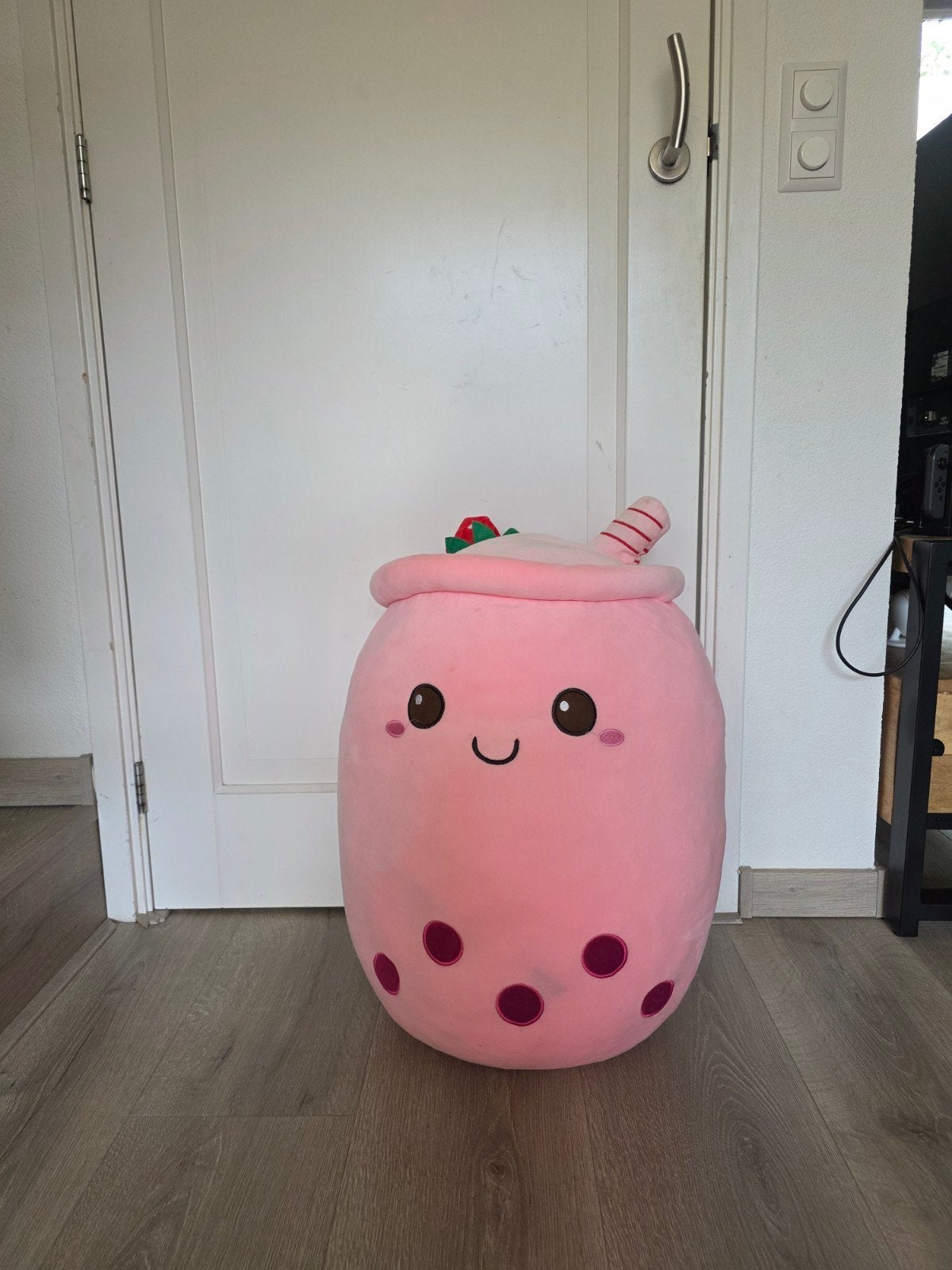 Roze Bubble Tea Knuffel - Zo goed als nieuw, Ophalen, Overige karakters, Overige typen, Nieuw