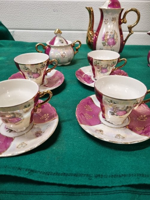 theeservies vintage oud rose compleet, Huis en Inrichting, Ophalen of Verzenden, 'T Olde Gre-j, Info@toldegrej.nl, Endepoelstraat 20f Didam