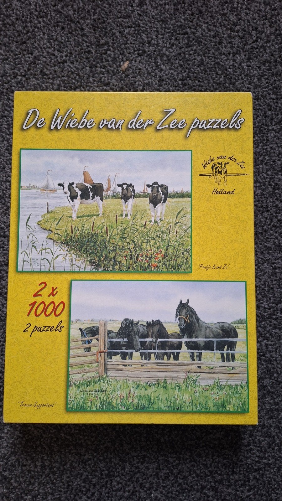 Wiebe van der Zee Puzzels - 2x 1000 stukjes, Ophalen of Verzenden, 500 t/m 1500 stukjes, Zo goed als nieuw, Legpuzzel