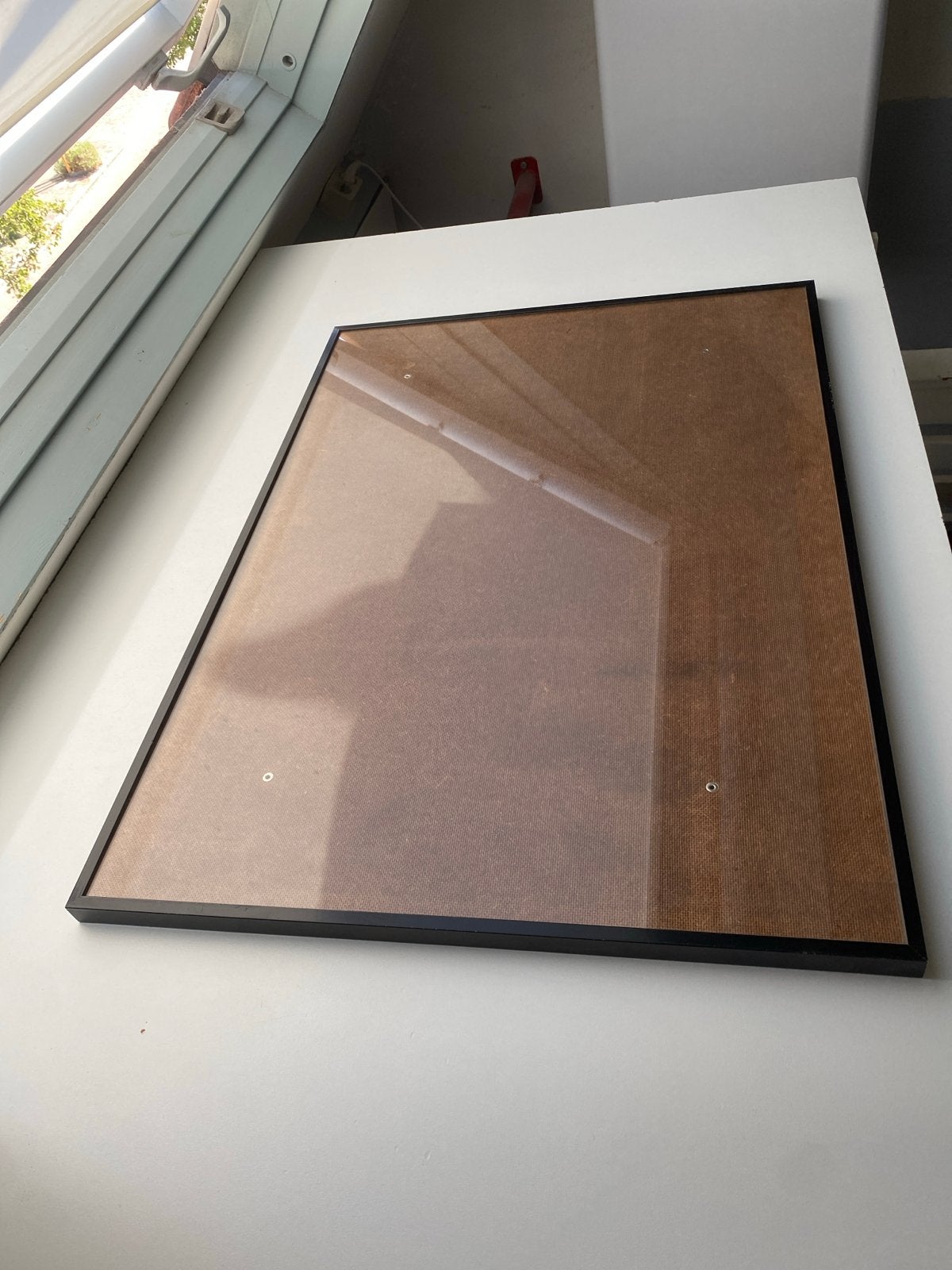 Strakke zwarte fotolijst met glas 70 x 50cm, Audio, Tv en Foto, Fotografie | Fotolijsten, Ophalen, Standaard fotolijst, Zo goed als nieuw