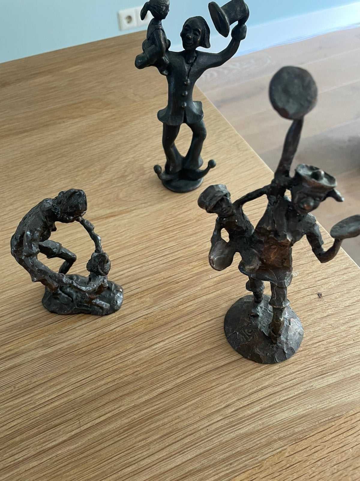 Bronzen clinic clown beeldjes, Ophalen of Verzenden, Zo goed als nieuw, Overige typen