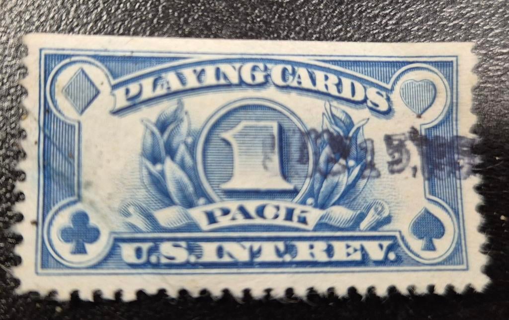 USA VERENIGDE STATEN REVENUE SPEELKAARTEN BELASTING ZEGEL, Ophalen of Verzenden, Overige thema's
