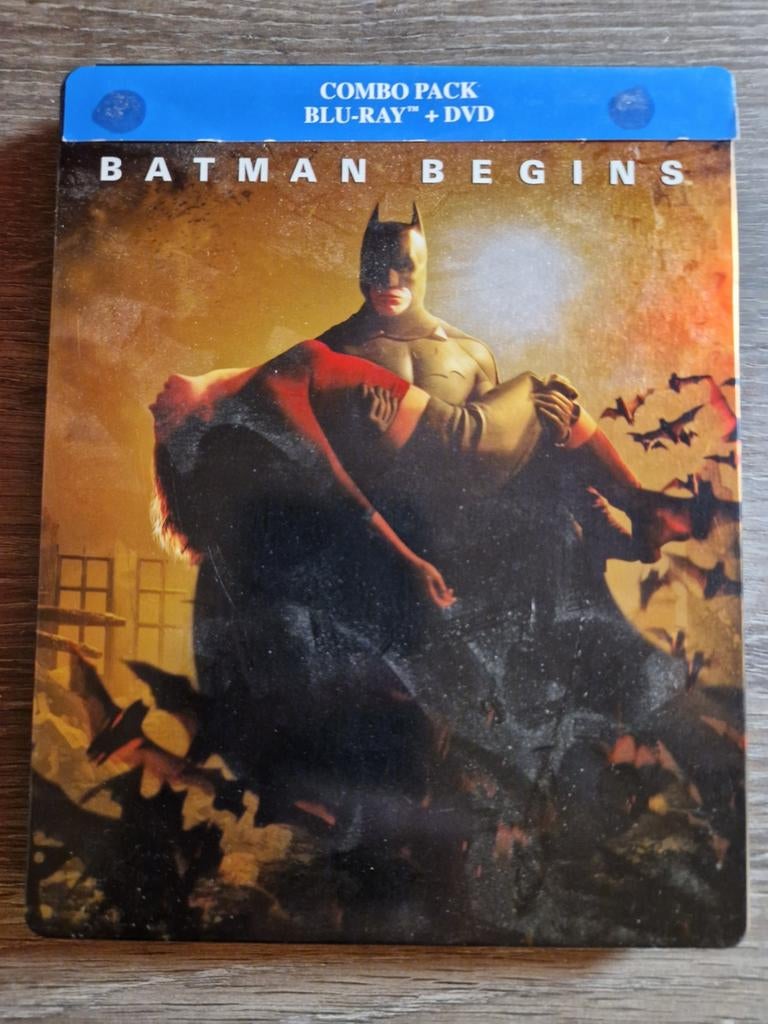 Batman Begins (2005) steelbook blu-ray + dvd, Ophalen of Verzenden, Zo goed als nieuw, Actie