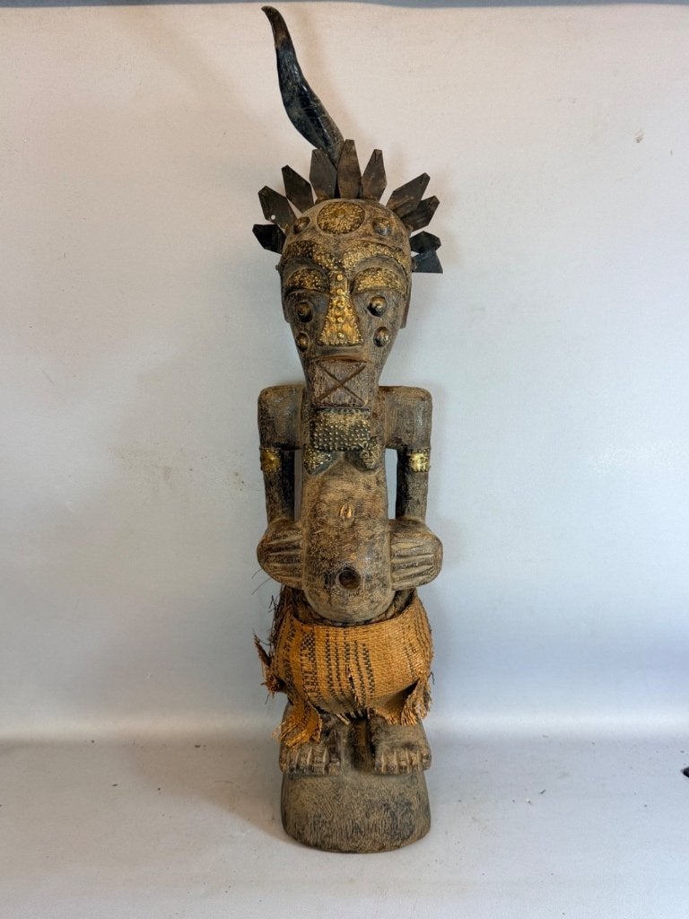 260826 Groot Afrikaans Songye beschermins beeld - Congo., Ophalen of Verzenden