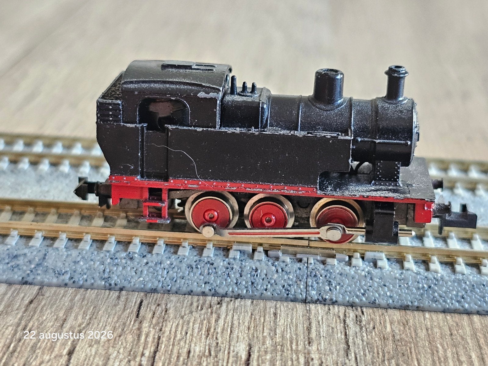 Modeltrein N spoor stoomlocomotief - Zwart, Gebruikt, Overige merken, Gebruikt, Ophalen of Verzenden, Analoog