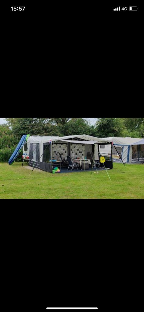 Obelink Hypercamp 4-seizoenentent met PVC dak en luifel, Ophalen, Gebruikt, PVC, Overige merken