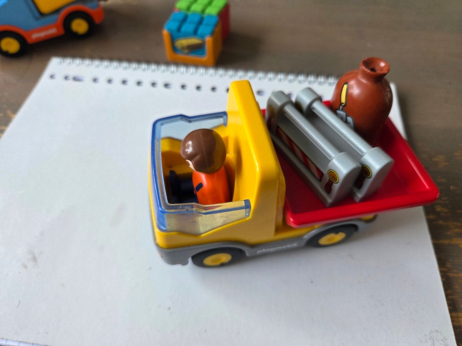 werkauto playmobil, Ophalen, Zo goed als nieuw, Complete set, Voertuig