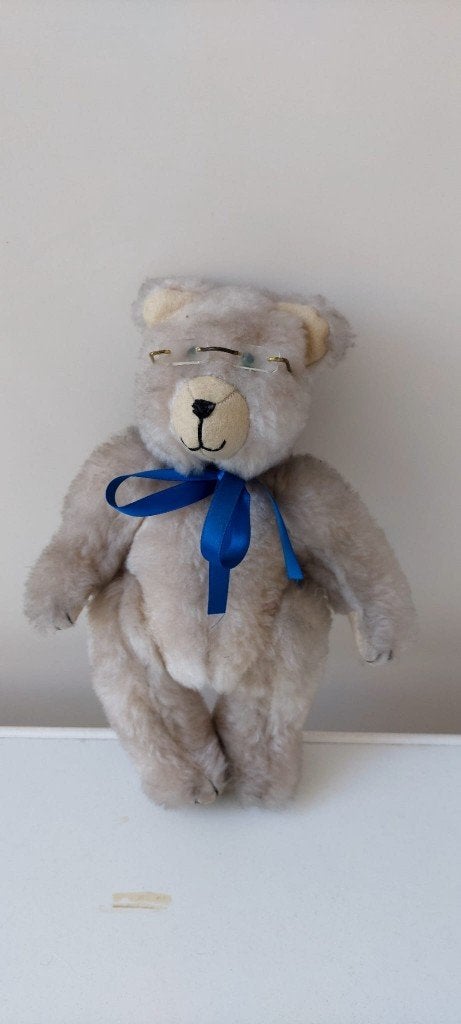 Vintage Handgemaakte speelgoed mohair Teddybeer beer 24 cm, Overige merken, Eu, Eu, Stoffen beer