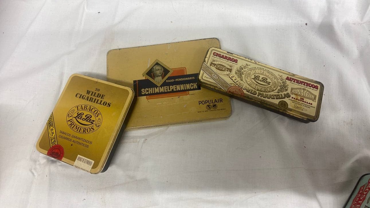 Vintage sigarenblikjes, Ophalen of Verzenden, Zo goed als nieuw, Sigarenbandjes