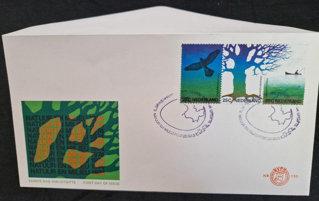 Nederland 1974 - nvph E130 - Natuur en Milieu, Verzenden, Na 1940