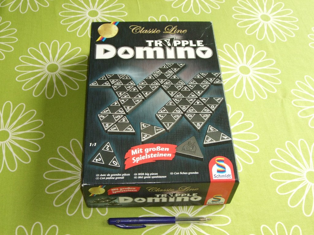 Tripple domino - met grote speelstenen, Een of twee spelers, Ophalen of Verzenden, Zo goed als nieuw