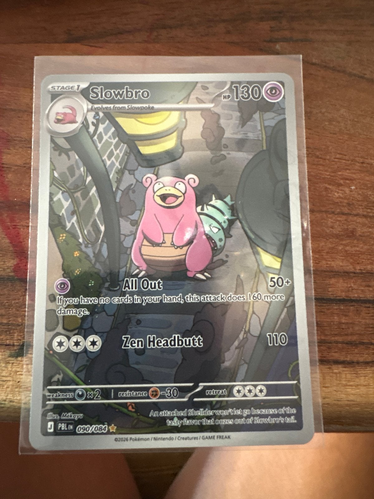 Pokémon Kaart Slowbro 090/084 JPBLe, Ophalen of Verzenden, Zo goed als nieuw, Losse kaart