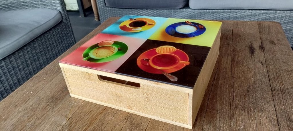 Opbergdoos voor koffie en thee, Overige typen, Ophalen of Verzenden, Gebruikt, Hout