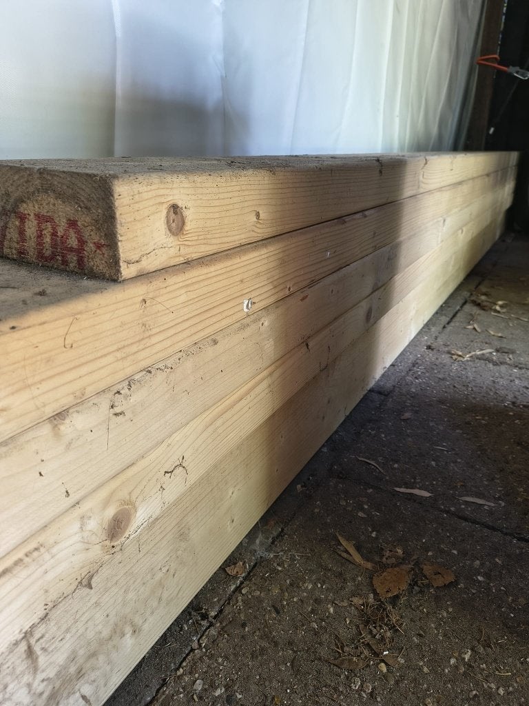 5 vuren balken 75x175 mm 3.60 meter plus 1 kortere balk, Doe-het-zelf en Verbouw, Hout en Planken, Ophalen, Nieuw, Balk, Vuren