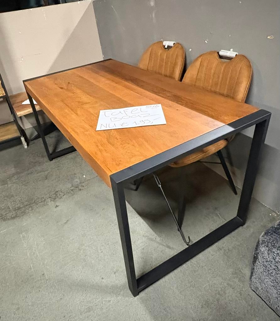 Eettafel boaz 160x80 direct leverbaar, Ophalen, Outletliving7@gmail.com, Nieuw, Outlet