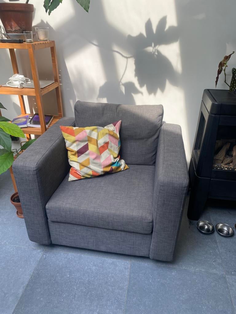 Ikea JARVSTA 1 zit slaapbank grijs, Ophalen, Gebruikt, Eenpersoons, 140 cm
