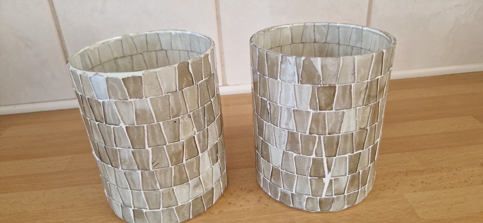 2 windlichten colmore glas, Huis en Inrichting, Ophalen, Nieuw, Glas, Colmore
