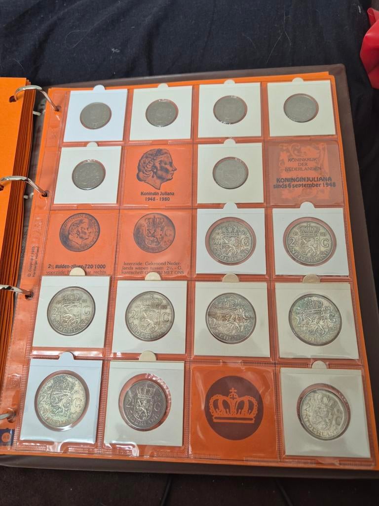 Album juliana compleet met zilver, Postzegels en Munten, Munten | Nederland, Ophalen of Verzenden, Koningin Juliana, Zilver