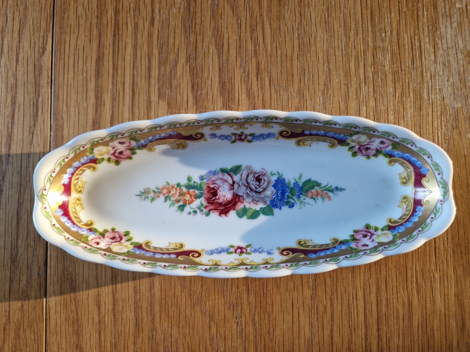 Antieke Depose Limoges Serveerschaal met Bloemmotief, Ophalen of Verzenden