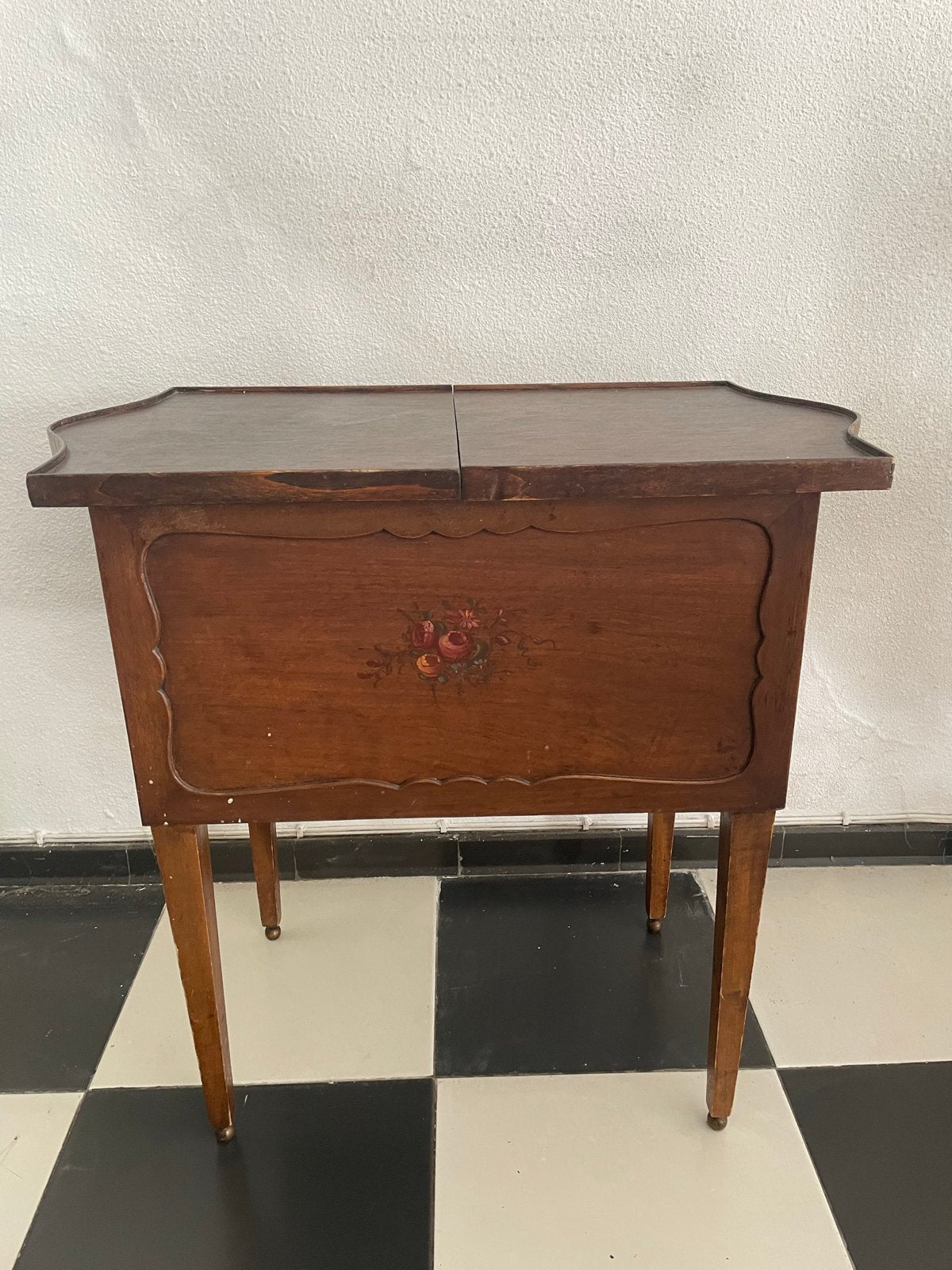 Antieke Naaitafel met Handgeschilderde Decoratie, Ophalen