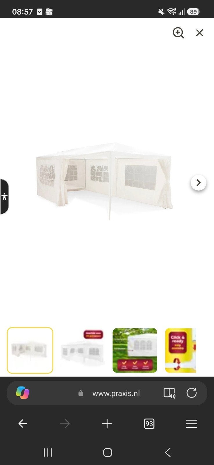 Partytent - Ideaal voor feesten en evenementen, Tuin en Terras, Ophalen, Gebruikt, Opvouwbaar, Partytent