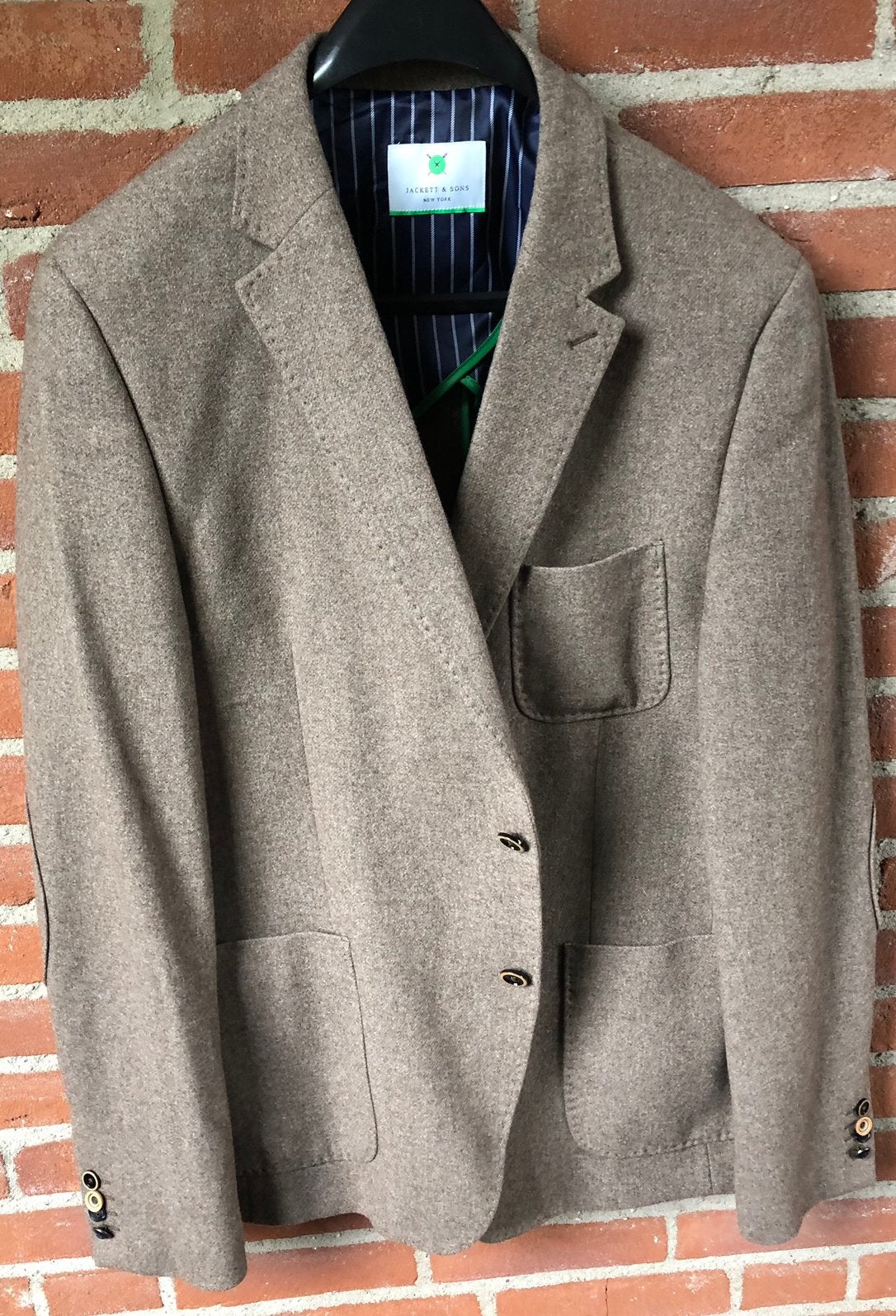 ZGAN Jackett & Sons Bruin Blazer/ jasje Mt 58, Ophalen of Verzenden, Zo goed als nieuw, Maat 56/58 (XL), Bruin