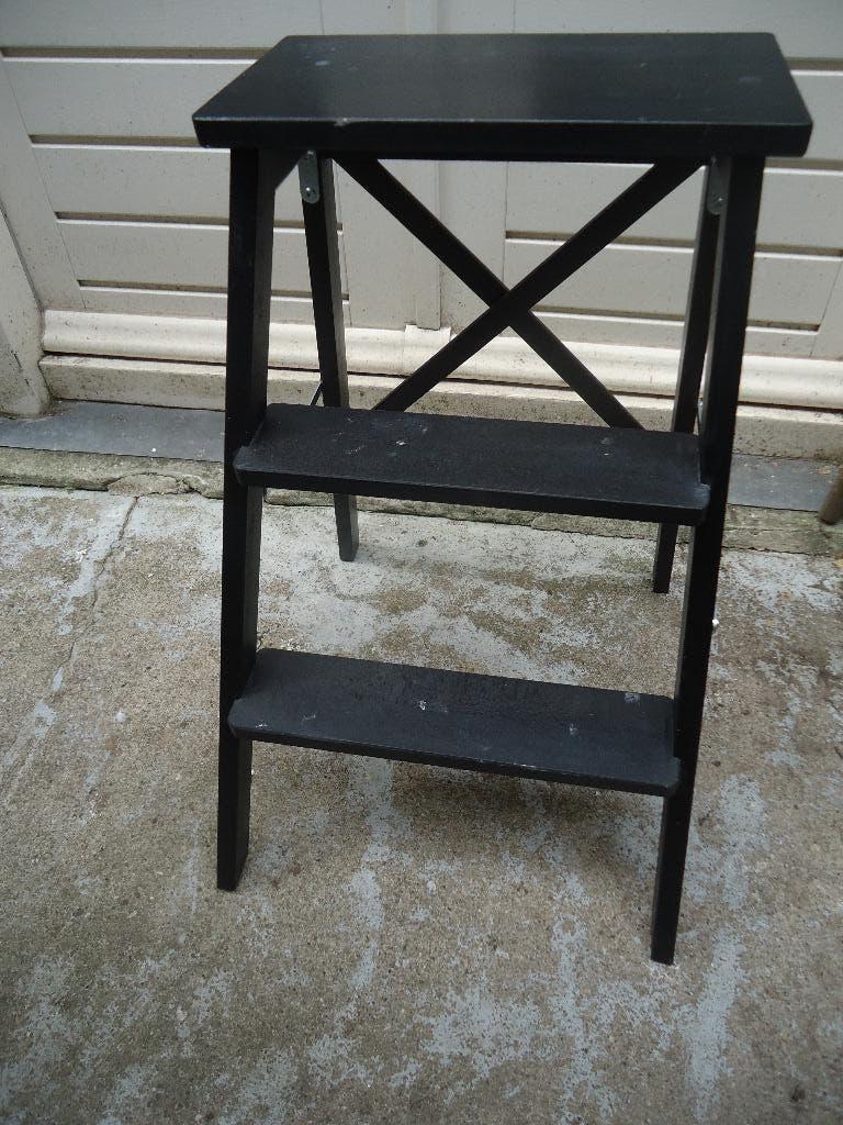 IKEA BEKVÄM Opstapje/kruk, zwart, 63 cm, Ophalen of Verzenden, Zo goed als nieuw, Hout