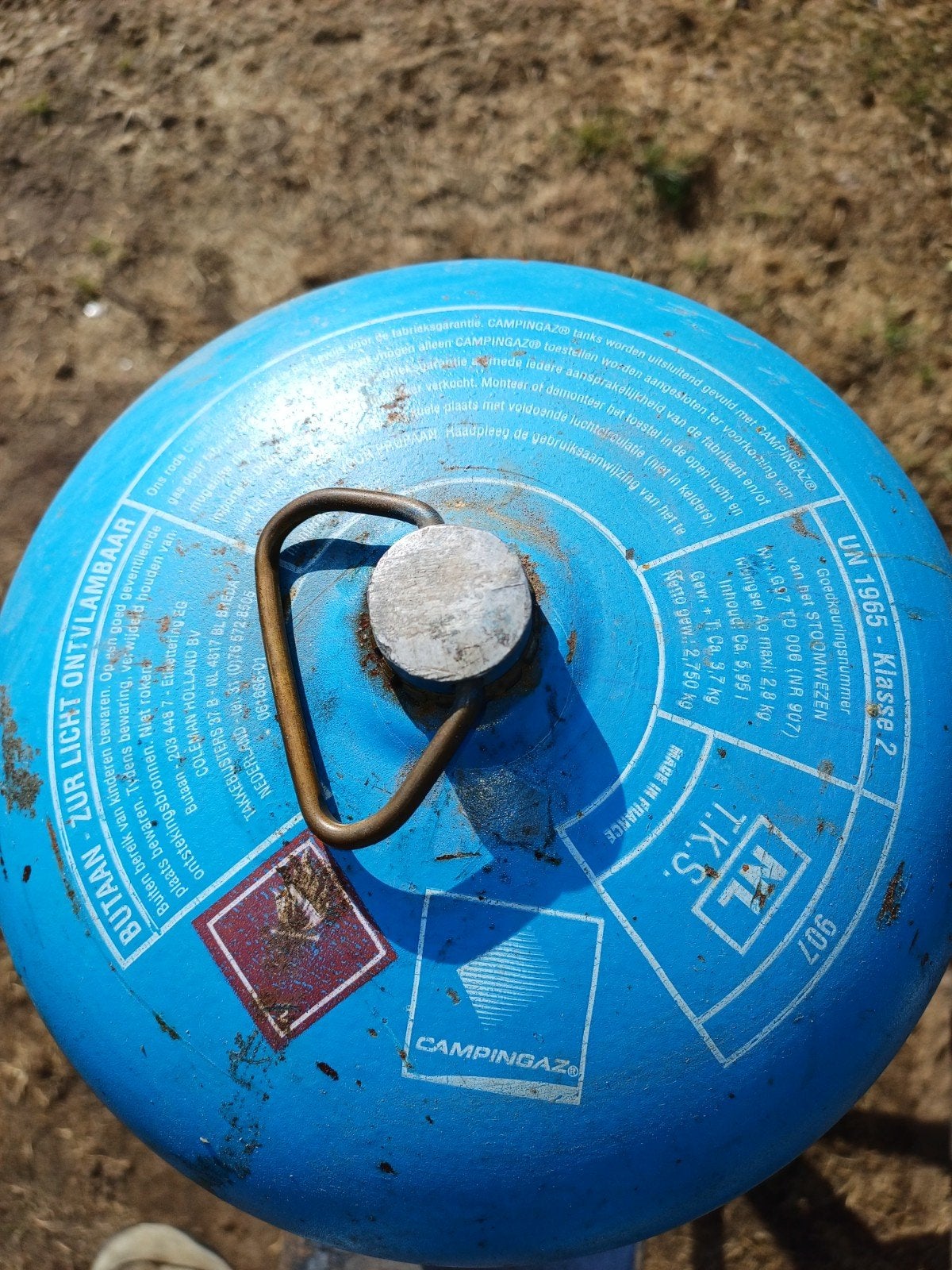 Campingaz gasfles 907 (leeg), Ophalen, Gebruikt