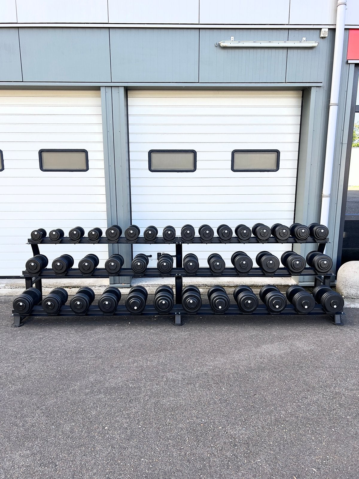 LifeMaxx Fitness Dumbells 2-40kg + dumbell rek, Ophalen, Zo goed als nieuw, Benen, Dumbbell