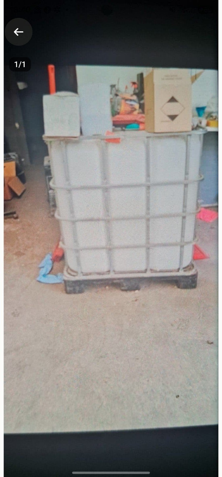 IBC container 1000 L, Ophalen