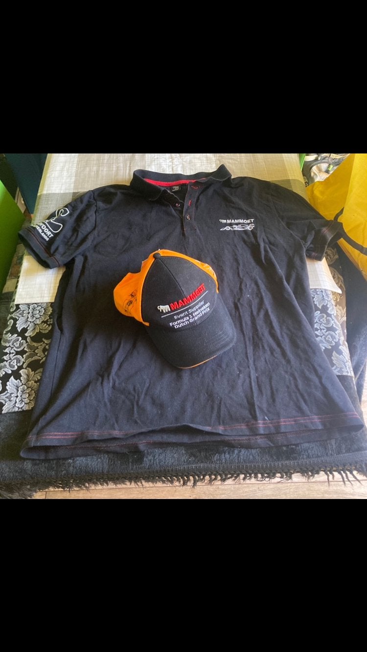 Mammoet F1 Zandvoort Polo en Pet XXL, Ophalen of Verzenden, Zo goed als nieuw, Overige maten, Zwart