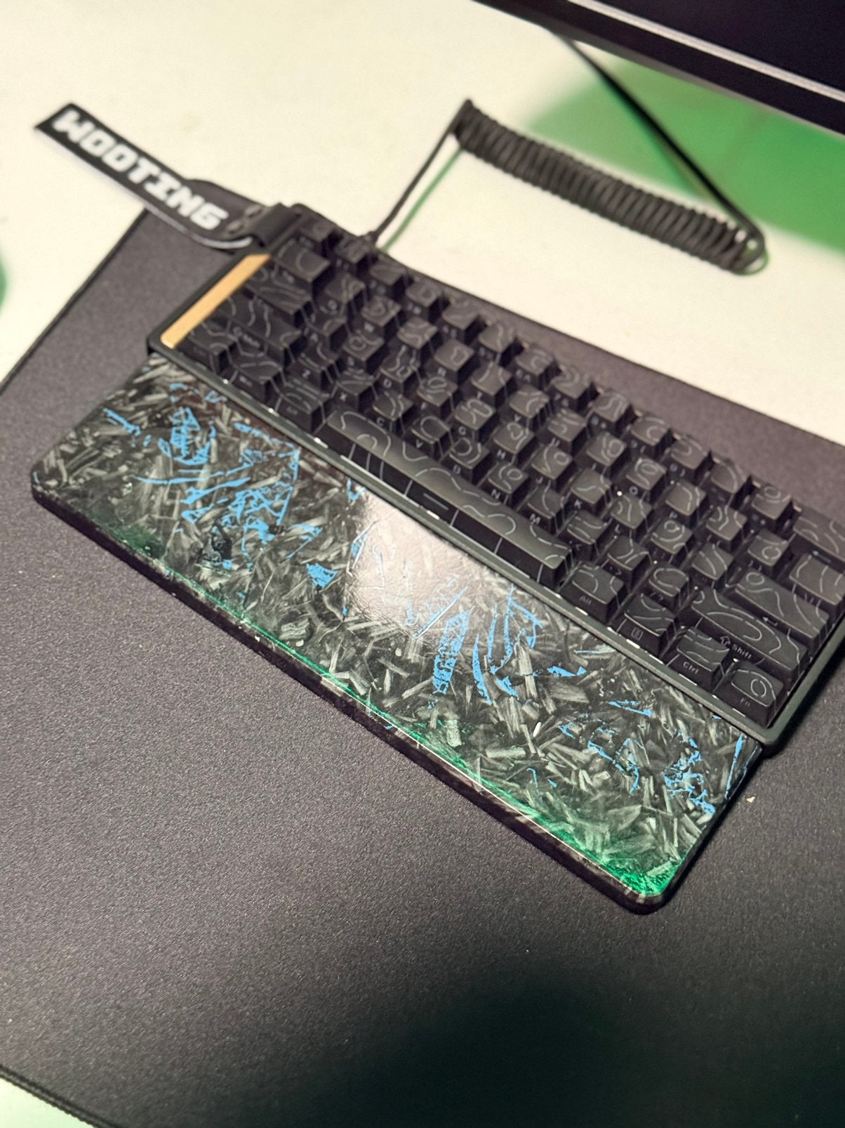 60% Massief Aluminium Keyboard Polssteun – Carbon Fiber Look, Ophalen of Verzenden