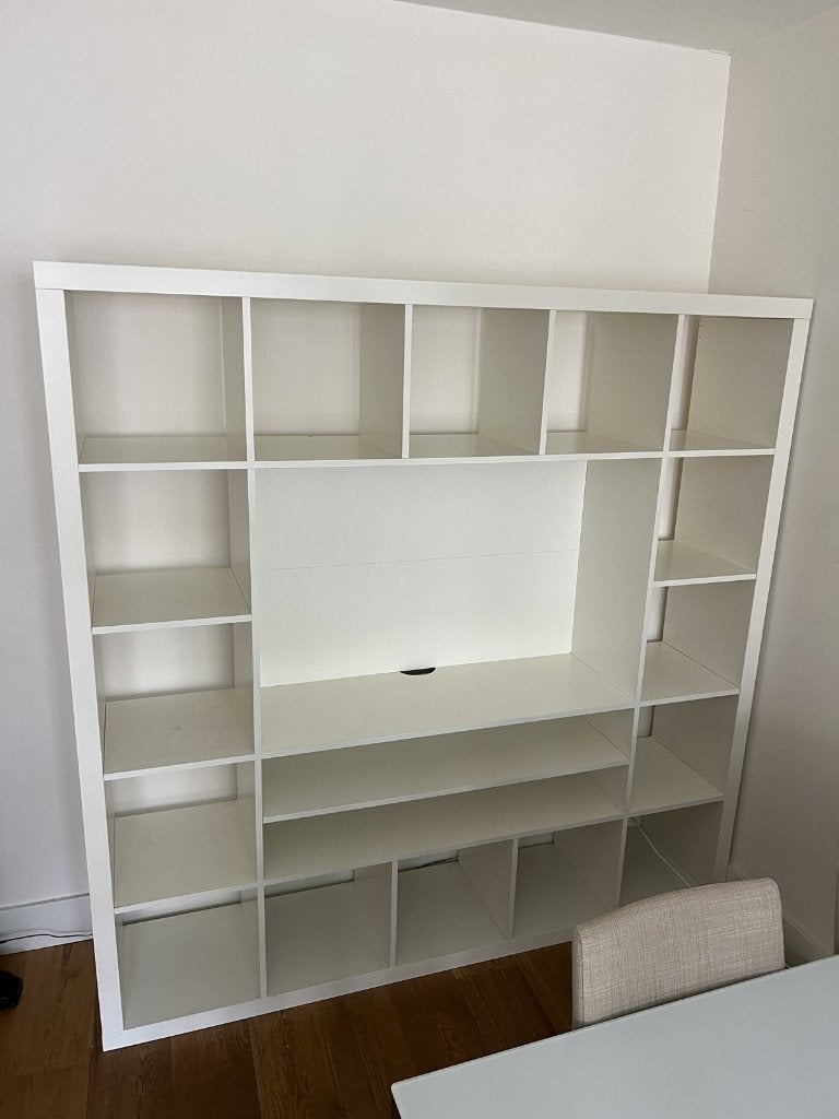 IKEA EXPEDIT tv-kast / vakkenkast 5x5 wit 185x185, Ophalen, Gebruikt