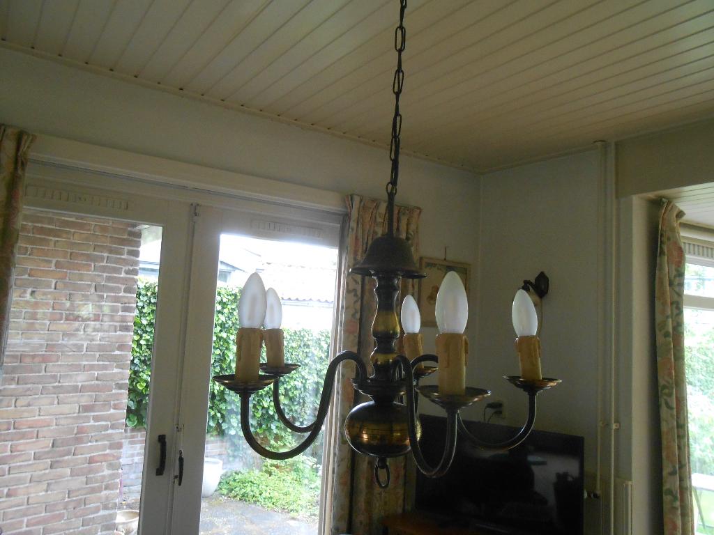 Vintage hanglamp, Huis en Inrichting, Lampen | Hanglampen, Ophalen of Verzenden, Gebruikt, Metaal, Vintage