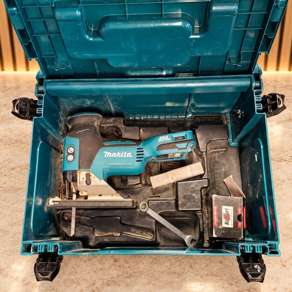 Makita tm3010c + Makita djv181zj, Makita, Zo goed als nieuw, Support@makita.com, Makita Corporation, 3-11-8, Sumiyoshi-cho, 
Anjo, Aichi 446-8502
Japan