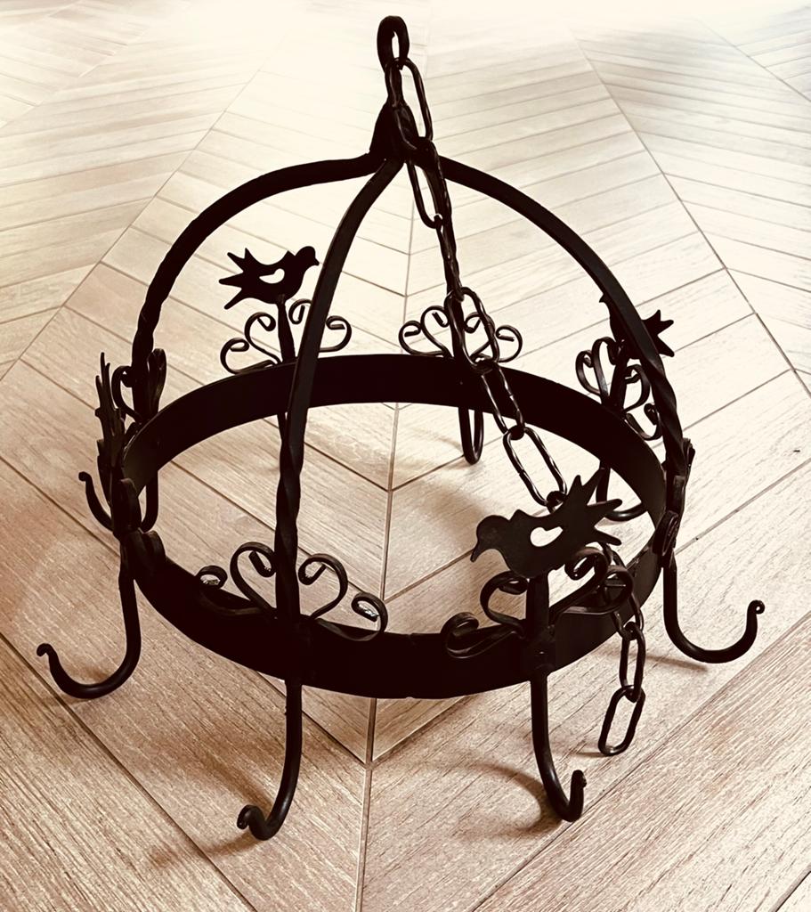 Decoratieve ijzeren hangrek met haken, Ophalen