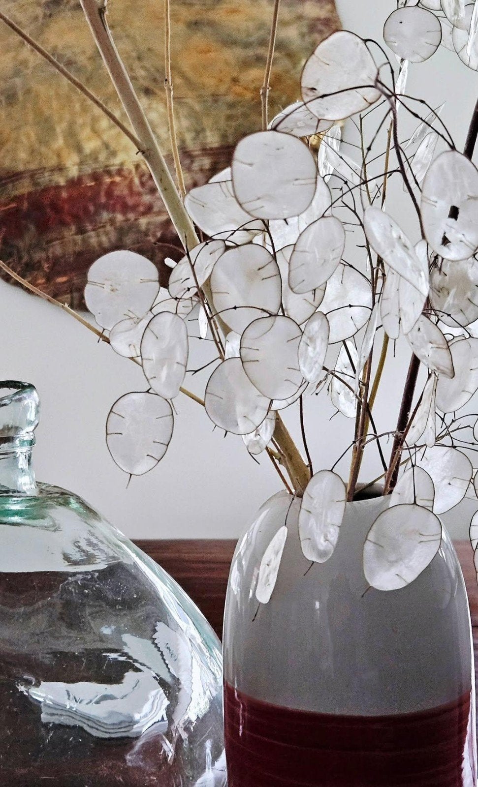 Judaspenning decoratie, Ophalen, Wit, Natuurlijk materiaal
