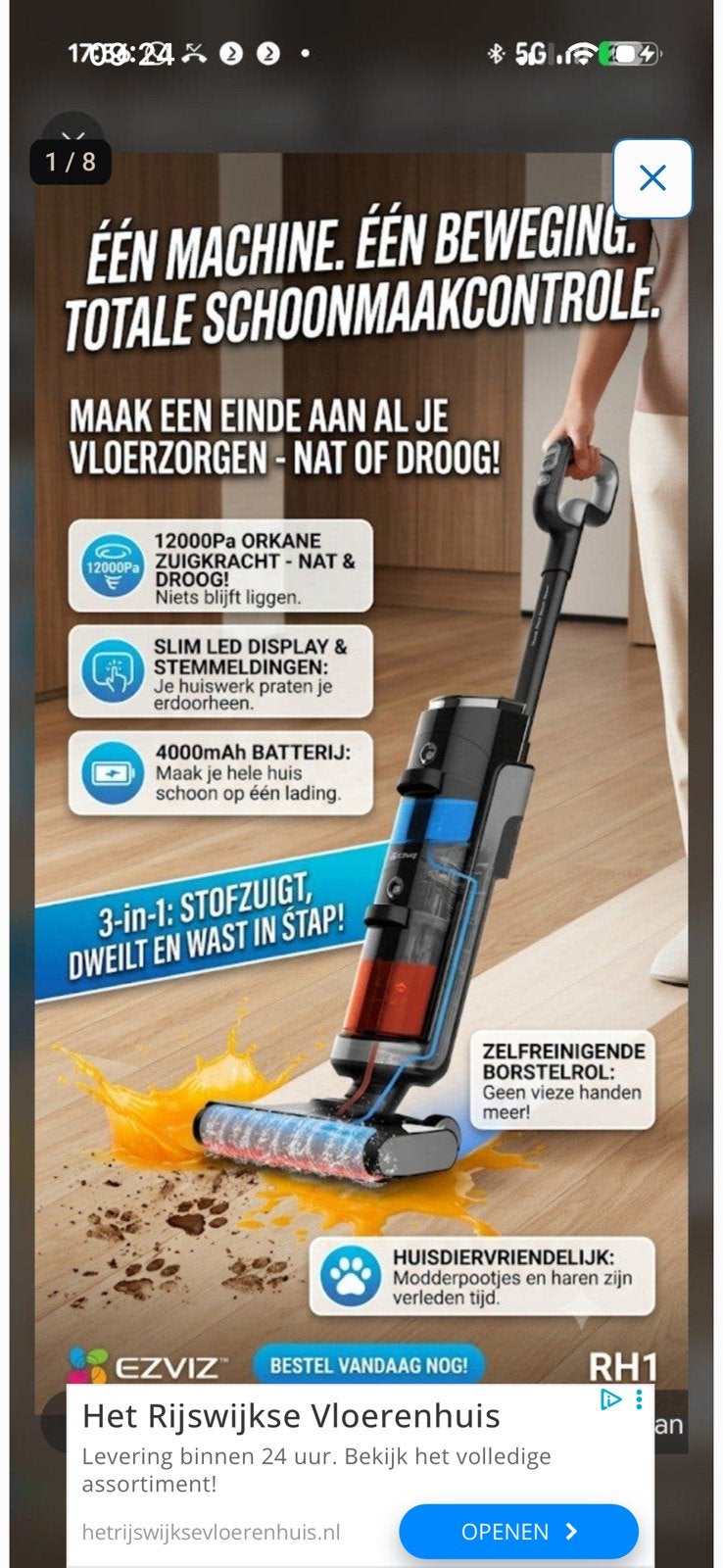 Ezviz Draadloze nat - droog stofzuiger Nieuw 100 eu, Ophalen of Verzenden, Nieuw