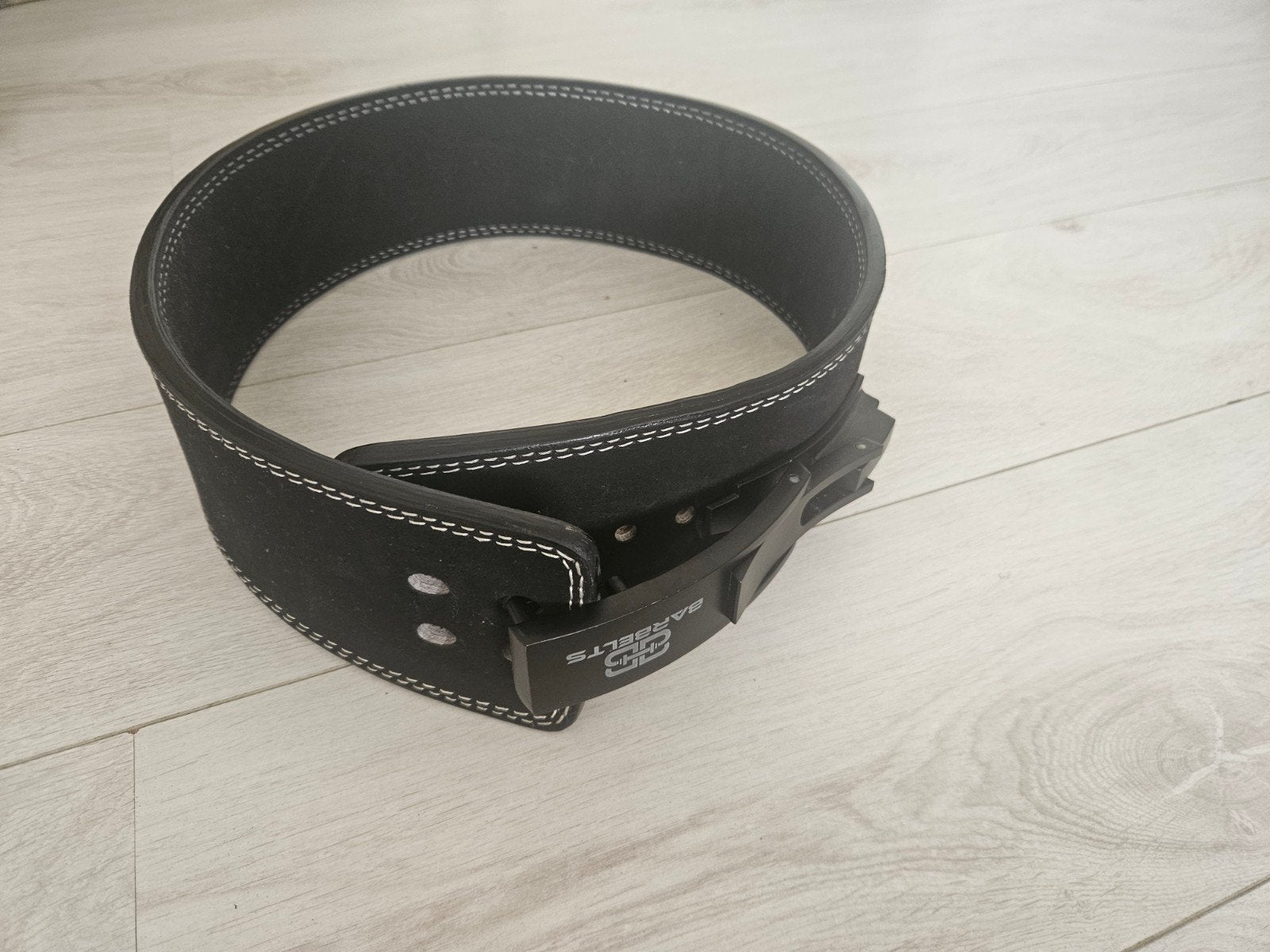 Barbelts Powerlifting Lever Belt - Zwart, Ophalen of Verzenden, Zo goed als nieuw, Buik, Overige typen