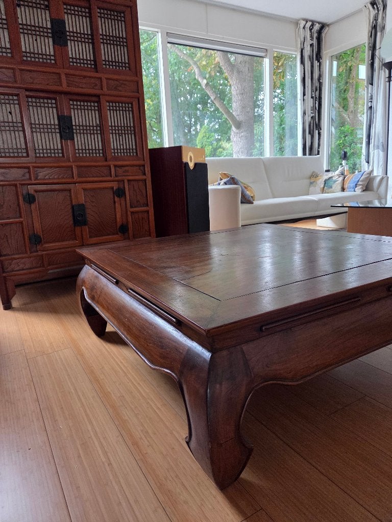 salontafel aziatisch 100x100cm, Ophalen, Aziatisch, Gebruikt, 5 – 50