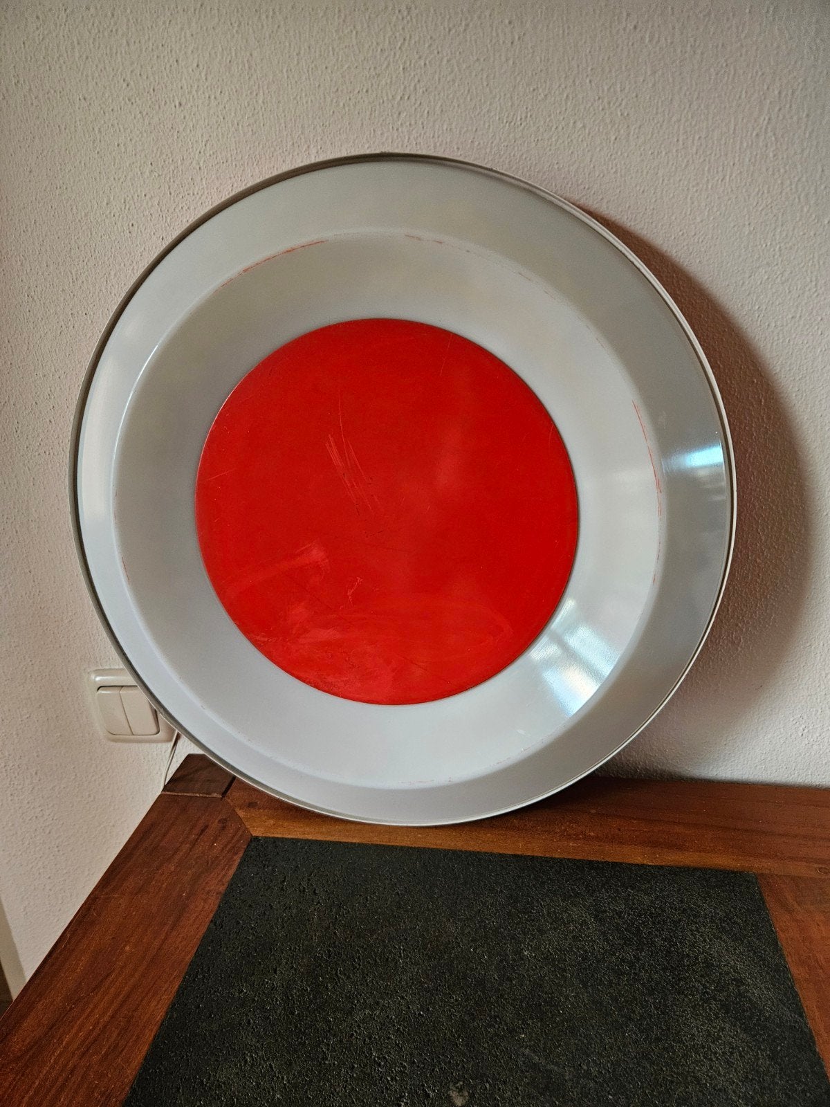 Vintage Plafonnière Italiaans Design, Ophalen, Gebruikt, Rechthoekig, Overige materialen