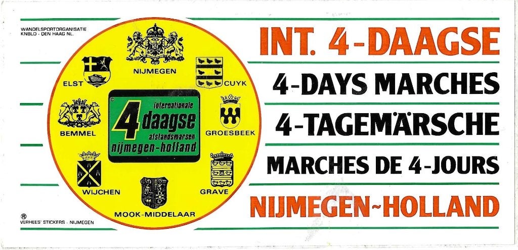 Vierdaagse Nijmegen Sticker, Ophalen of Verzenden, Zo goed als nieuw, Sport